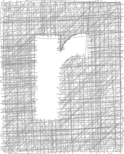 フリーハンド文字体裁文字 r — ストックベクタ