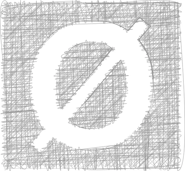 FreeHand typografi nummer 0 — Stock vektor