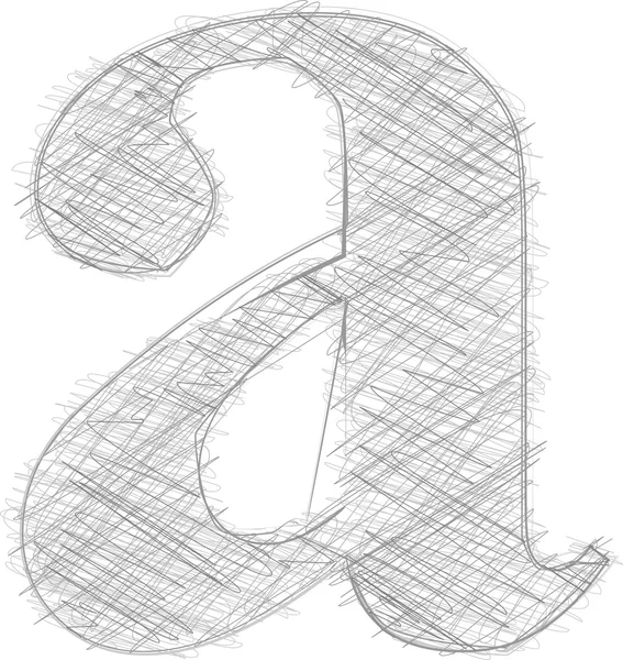 Типография Freehand Letter A — стоковый вектор