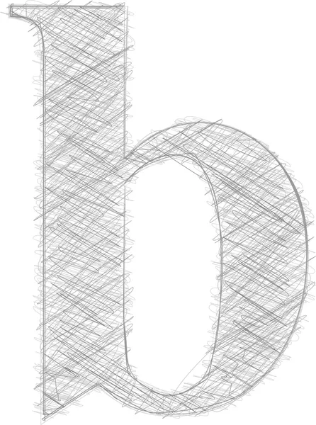 B pismo odręczne Typografia — Wektor stockowy