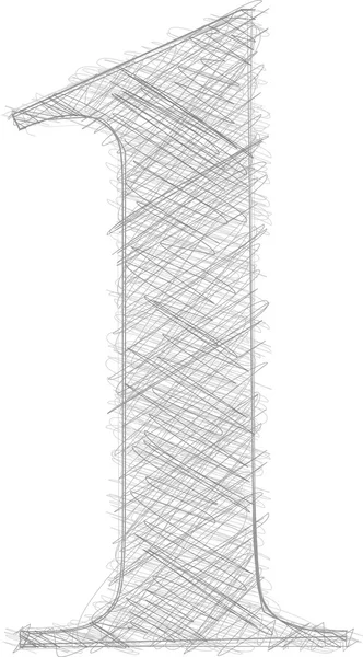 手绘字体数量 1 — 图库矢量图片