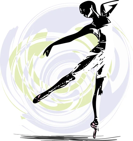 Illustration Balletttänzer — Stockvektor