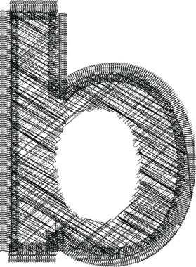 yazı tipi illüstrasyon mektup b