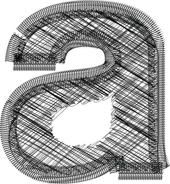 Иллюстрация шрифта LETTER A — стоковый вектор