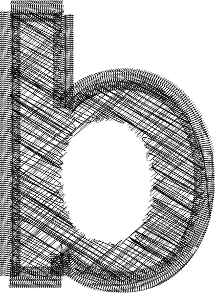 Písmo ilustrace písmeno b — Stockový vektor