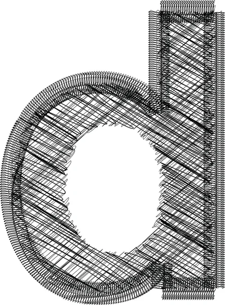 字体的插图字母 d — 图库矢量图片