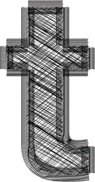 Ilustración de fuentes LETTER T — Archivo Imágenes Vectoriales