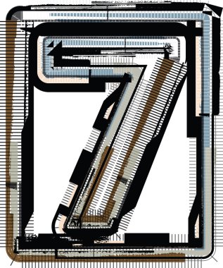 Grunge yazı tipi sayısı 7