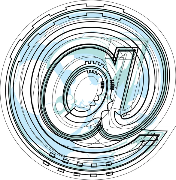 Illustrazione Simbolo carattere — Vettoriale Stock