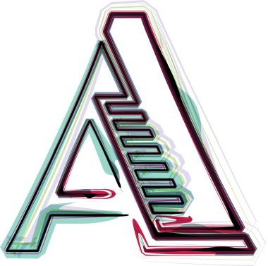 yazı tipi illüstrasyon mektup bir