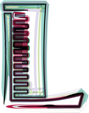 Yazı tipi illüstrasyon harfi