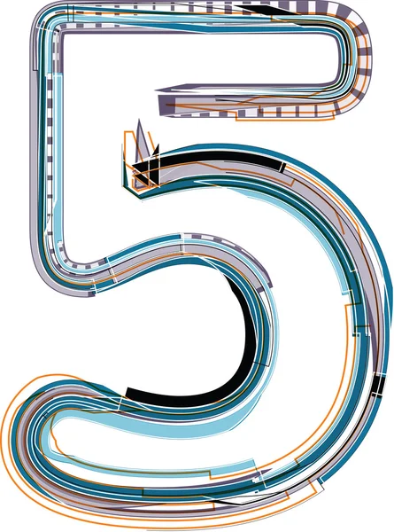 フォントの図番号 5 — ストックベクタ