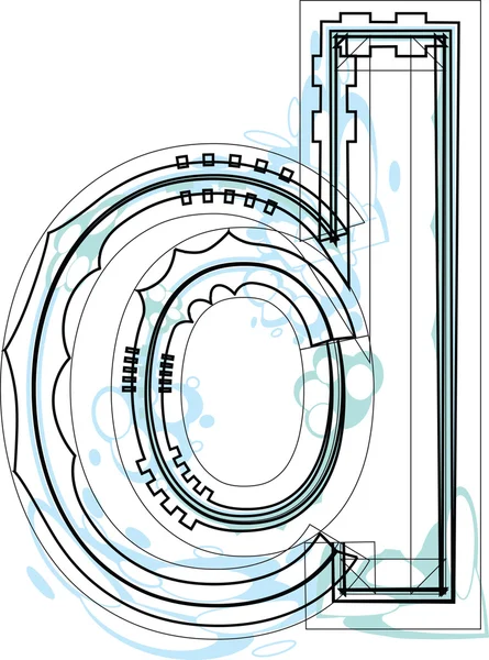 Schrift Abbildung Buchstabe d — Stockvektor © aroas #68049499
