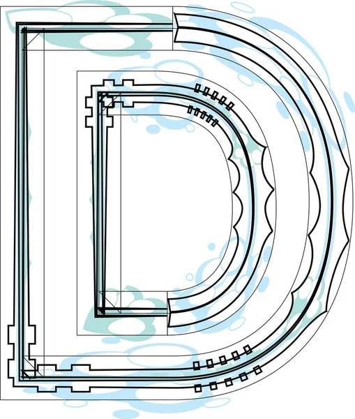 Schrift Abbildung Buchstabe d — Stockvektor © aroas #68049499