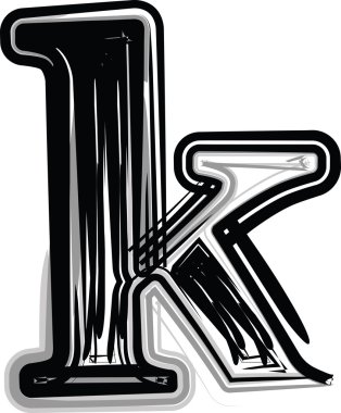 FreeHand tipografi harf k