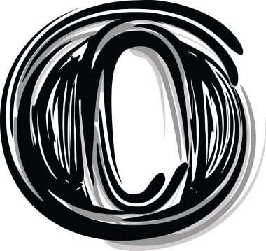 FreeHand tipografi harf o