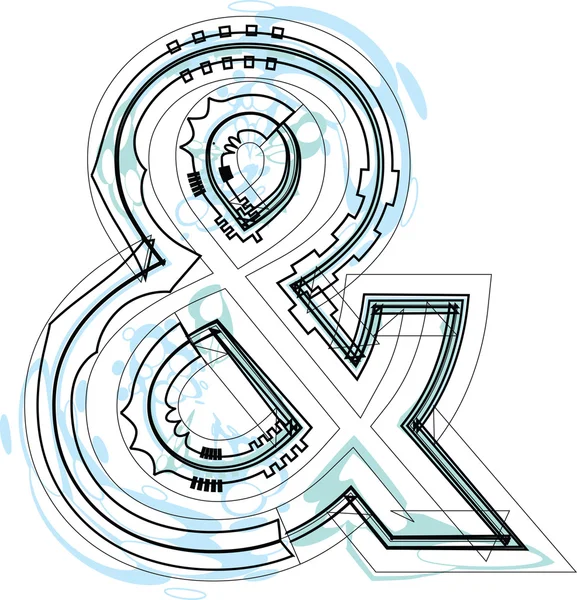 Εικονογράφηση σύμβολο γραμματοσειράς — Διανυσματικό Αρχείο