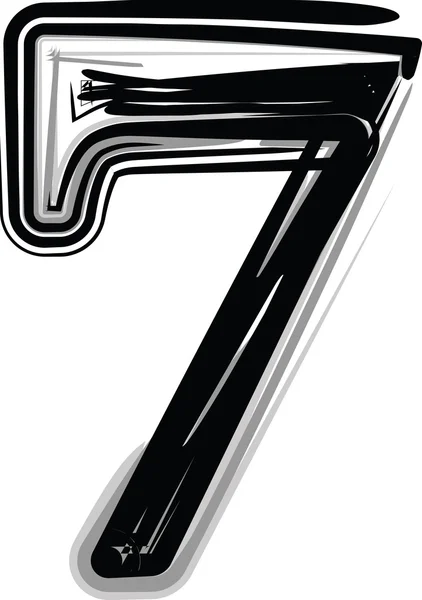 FreeHand typografie nummer 7 — Stockvector