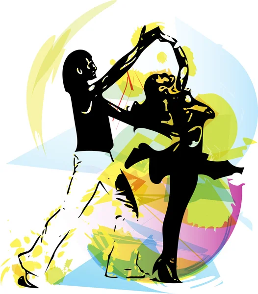 Latino Dancing couple — Stock Vector