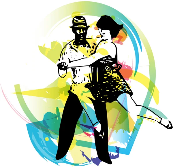 Latino Dancing couple — Stock Vector