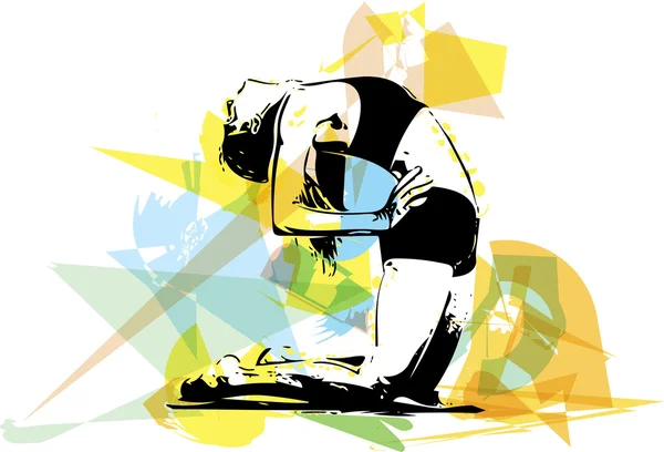 Ilustracja joga kobieta — Wektor stockowy