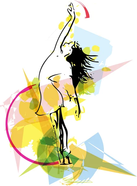 Ballet danser illustratie — Stockvector