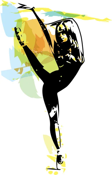 Baletní tanečník ilustrace — Stockový vektor