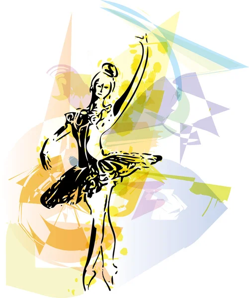 Ballet danser illustratie — Stockvector