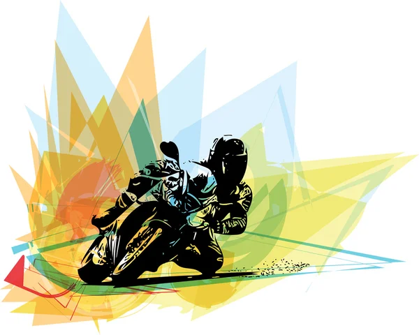 Extreme motocross racer by motorcycle — Stock Vector
