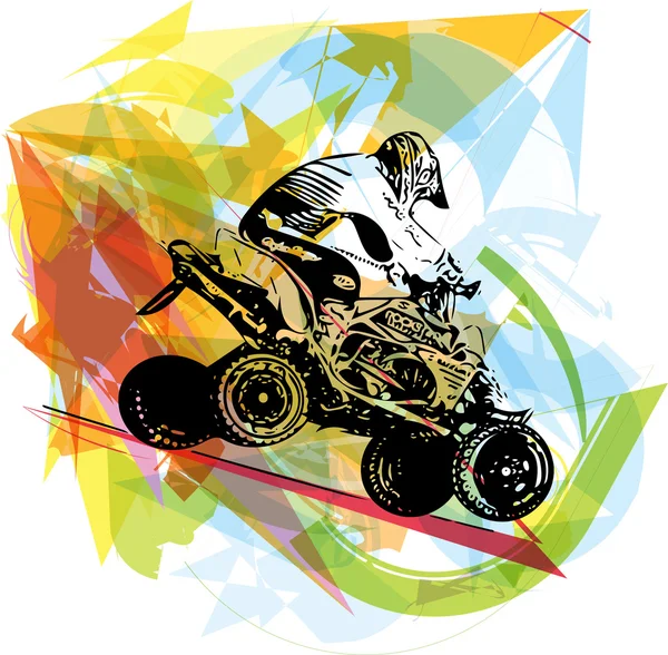 Ilustração quad bike — Vetor de Stock