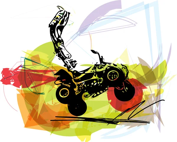 Quad bike illustratie — Stockvector