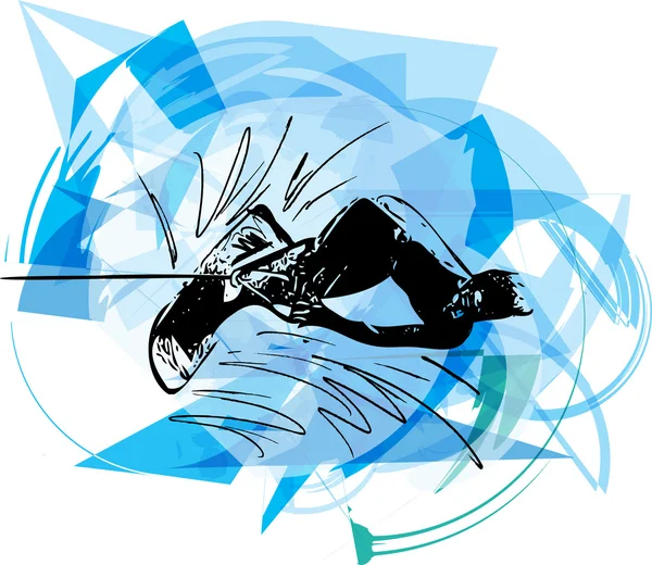 Illustration ski nautique — Image vectorielle