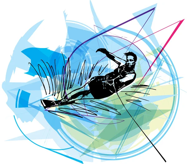 Water skiing illustration Stock Vector Image by ©aroas 79601630