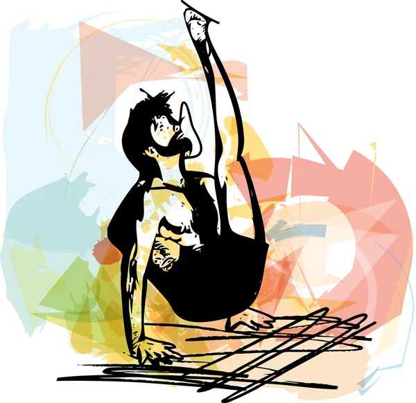 Illustration Yoga-Mann — Stockvektor