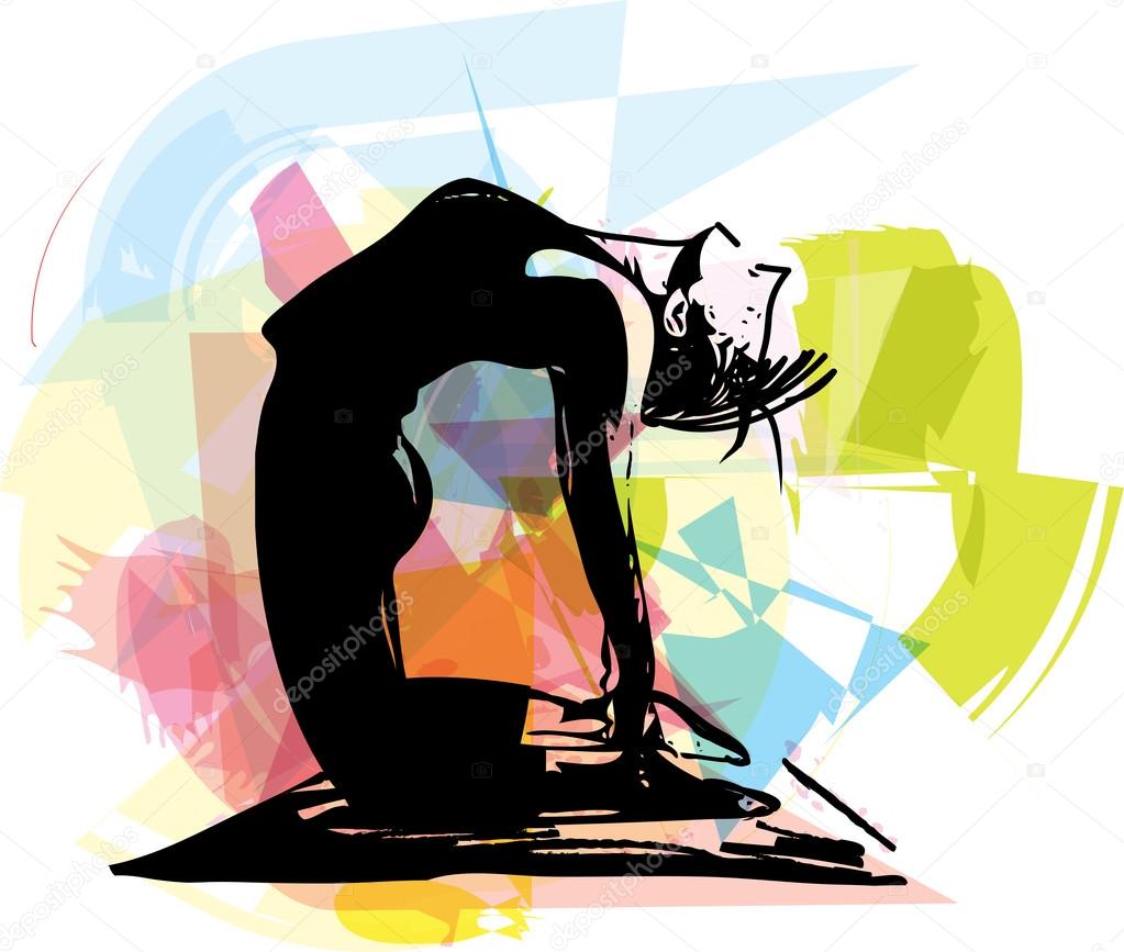 Yoga woman illustration