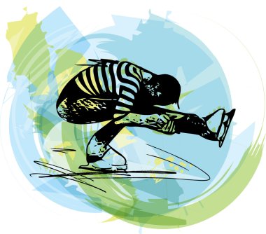 adam buz patencisi renkli spor salonu buz pateni