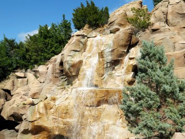 Su Güz cascades ve kayalar detay