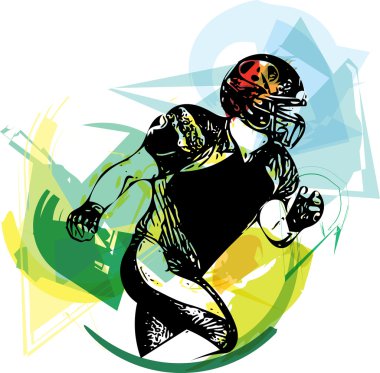 Amerikan futbolu oyuncusu illüstrasyon