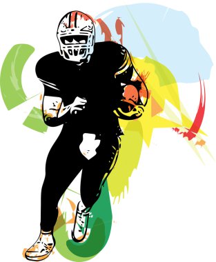 Amerikan futbolu oyuncusu illüstrasyon