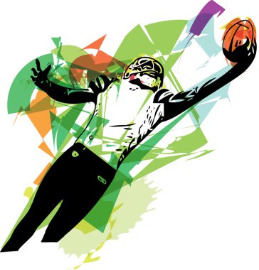 Amerikan futbolu oyuncusu illüstrasyon