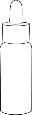 Kapaklı damlatma şişesi, tıbbi, kozmetik veya temel yağ ambalajlama temaları için idealdir.