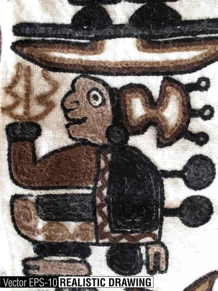 南美印第安机的织物 — 图库矢量图片