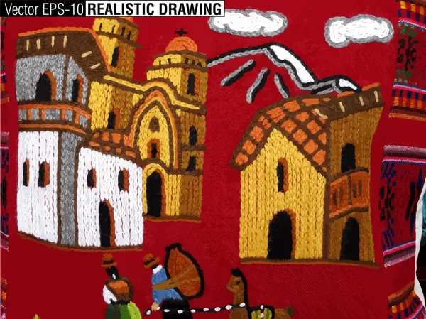 Güney Amerika Kızılderili dokuma kumaş