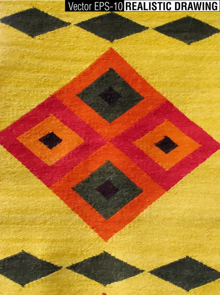 Güney Amerika Kızılderili dokuma kumaş — Stok Vektör
