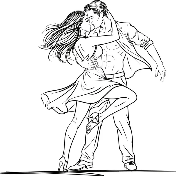 Bir çift, akışkan hareket ve güçlü bir bağlantıyla etkileyici bir dans gösterisi sergiliyor. Zarif çizgiler tutku, ritim ve koordineli hareketi vurgular.