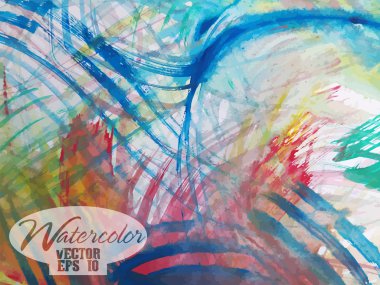 soyut renkli suluboya