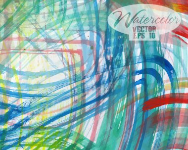 soyut renkli suluboya