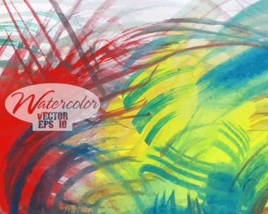 soyut renkli suluboya