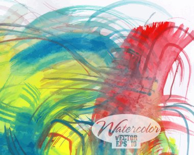 soyut renkli suluboya