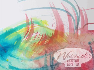 soyut renkli suluboya